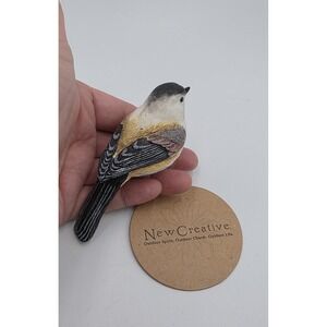NEW 2006 New Creative Chickadee Bird ClipOn Christmas Ornament Brown Resin Bird